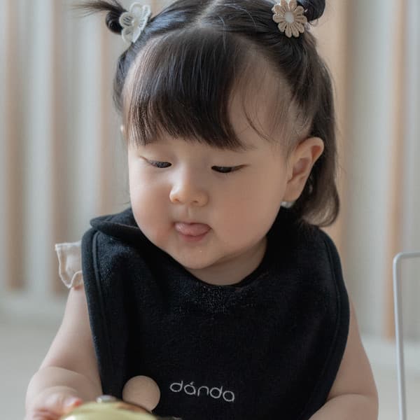 Terry Bib in Midnight Black